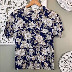 Country Sophisticates by Pendleton Floral Vintage Rayon Top Size 8